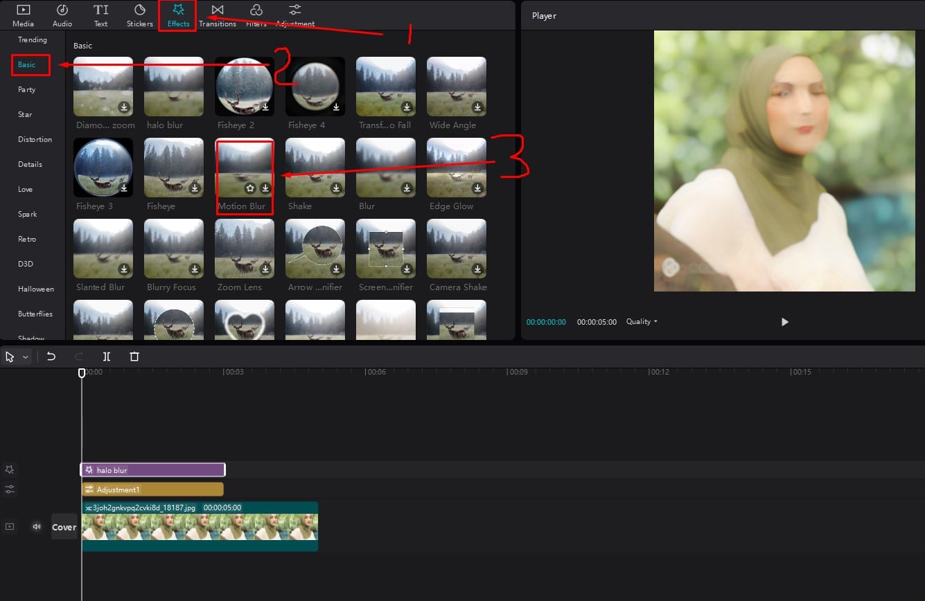 Cara Blur Wajah di Capcut